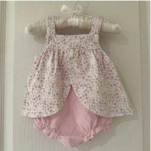 Kissy Kissy backyard bunnies bubble / pima cotton / baby girl / 3-6 mo.